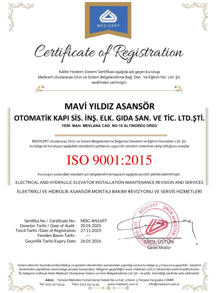 Mavi Yıldız Asansör