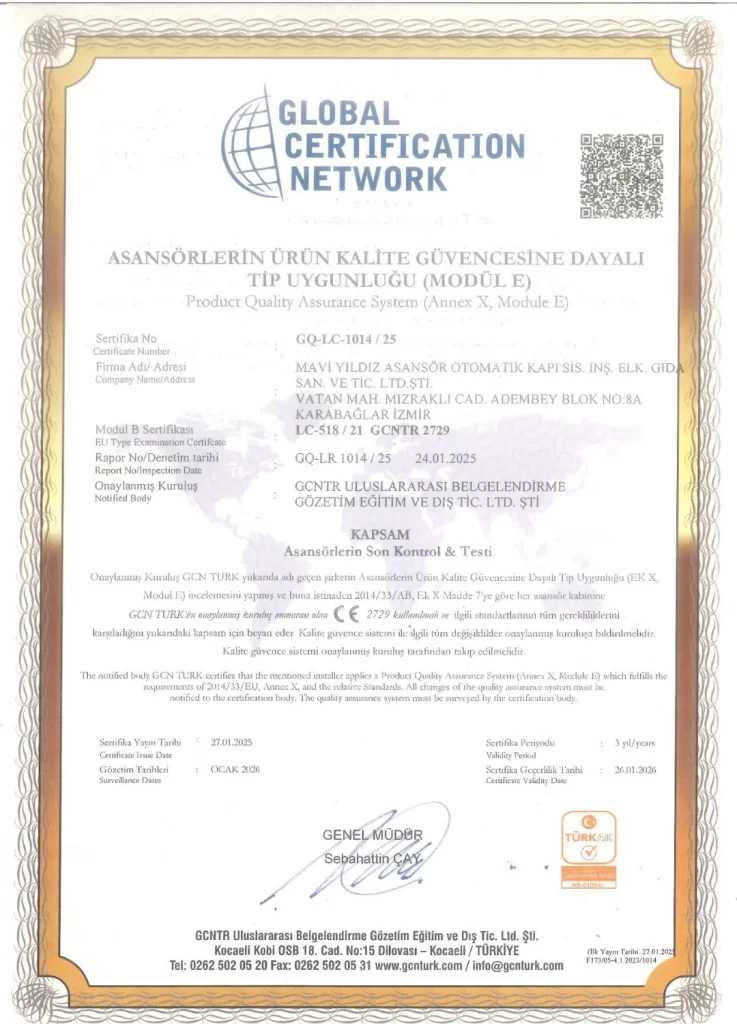 Mavi Yıldız Asansör